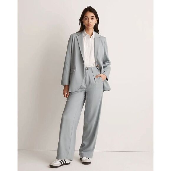 Madewell The Neale Straight-Leg Pant in Drapeweave Size 10 - Picture 2 of 8